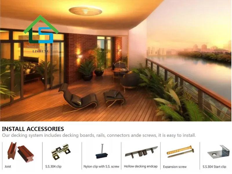 High Quality Outdoor Composite Decking Weather Resistance Solid WPC Flooring